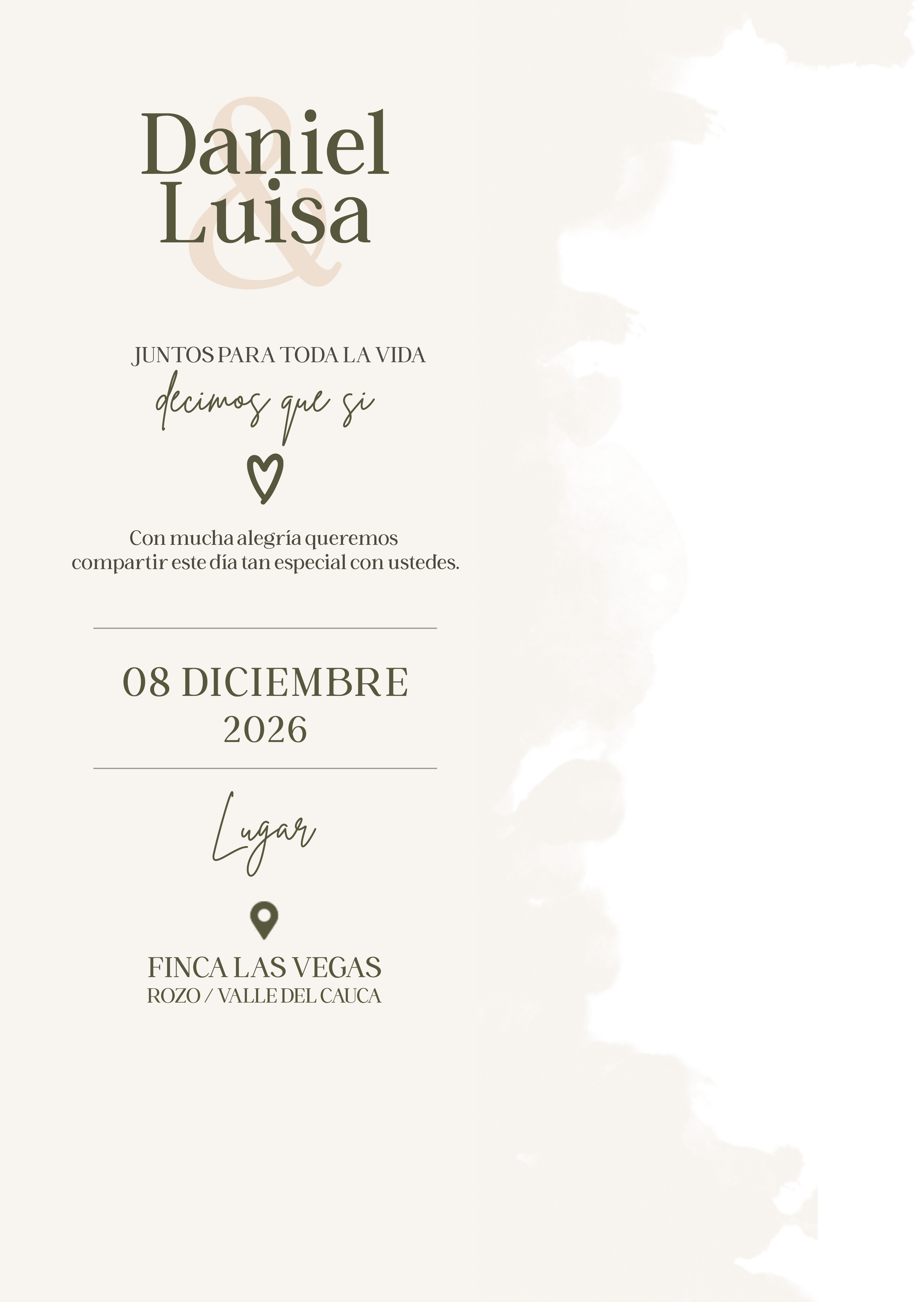 Información de la boda